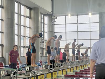 1年男子全員が同じ組の200個メ。ガチンコ勝負でした！